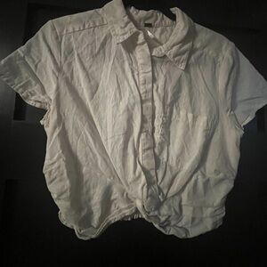 Free People White Crop Top, Medium